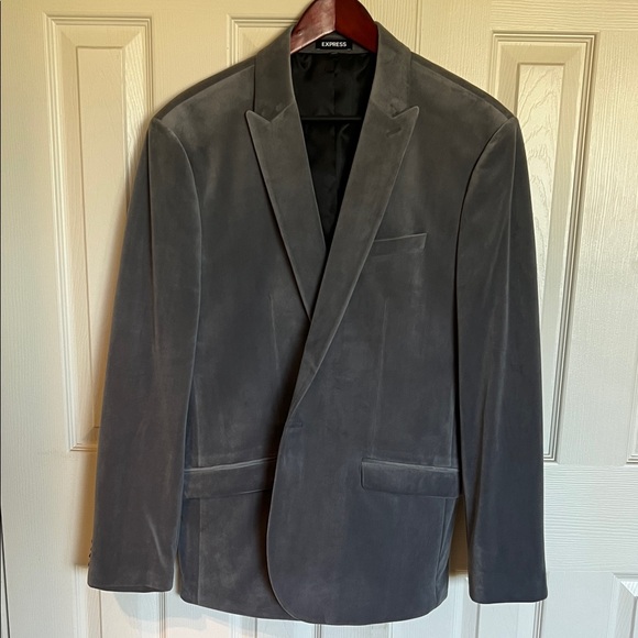 Luxie Men's Charcoal Blazer - Picture 1 of 9